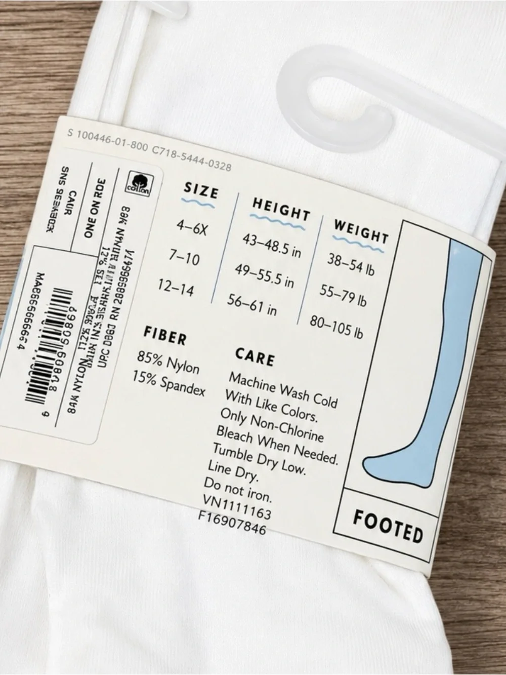 Cat & Jack Black, White and White With Bunny’s Girls Footed Tights 3-Pack, New!